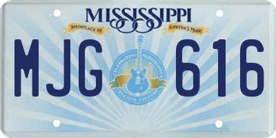 MS license plate MJG616