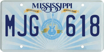 MS license plate MJG618