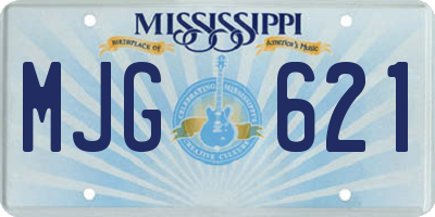 MS license plate MJG621