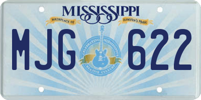 MS license plate MJG622