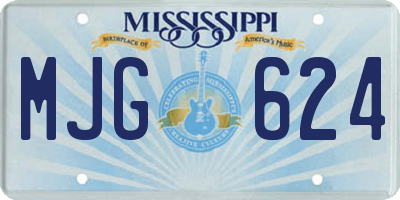 MS license plate MJG624
