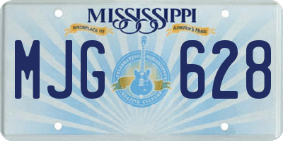 MS license plate MJG628