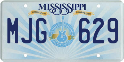 MS license plate MJG629