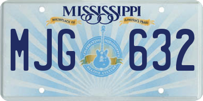 MS license plate MJG632