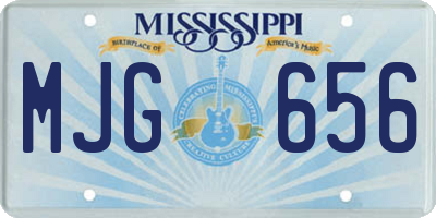 MS license plate MJG656