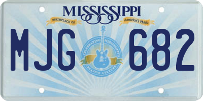 MS license plate MJG682