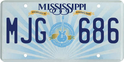 MS license plate MJG686