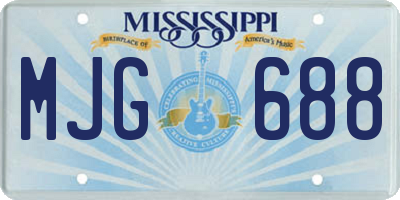 MS license plate MJG688