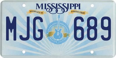 MS license plate MJG689