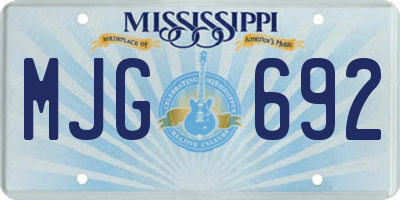 MS license plate MJG692