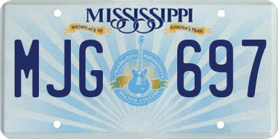MS license plate MJG697