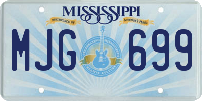 MS license plate MJG699