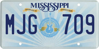 MS license plate MJG709