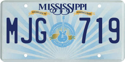 MS license plate MJG719