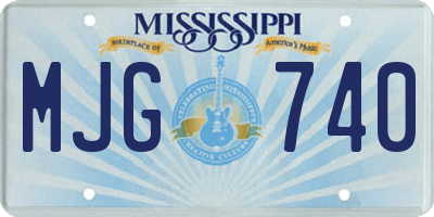 MS license plate MJG740