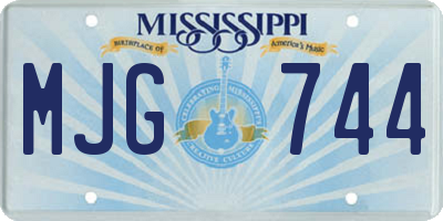 MS license plate MJG744