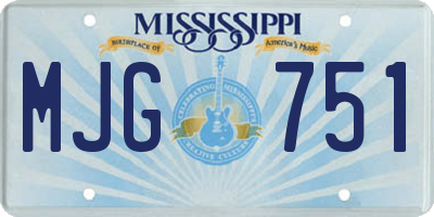 MS license plate MJG751