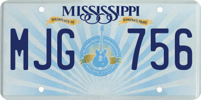 MS license plate MJG756