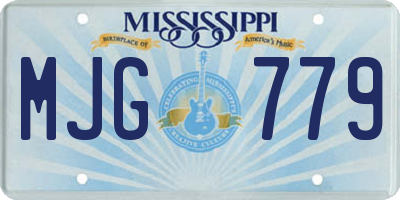 MS license plate MJG779