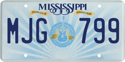 MS license plate MJG799