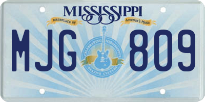 MS license plate MJG809