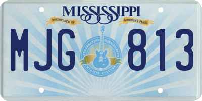 MS license plate MJG813