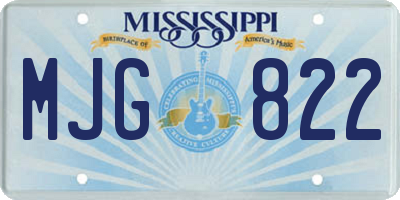 MS license plate MJG822