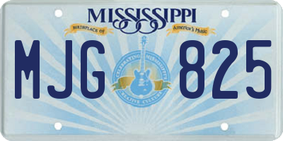 MS license plate MJG825