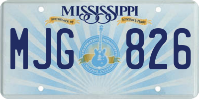 MS license plate MJG826