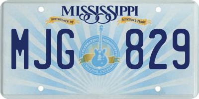 MS license plate MJG829