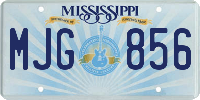 MS license plate MJG856