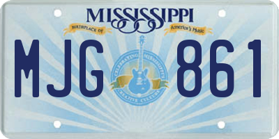MS license plate MJG861