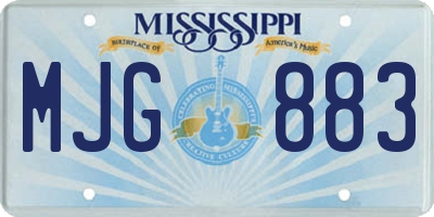MS license plate MJG883