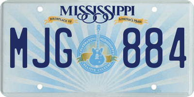 MS license plate MJG884
