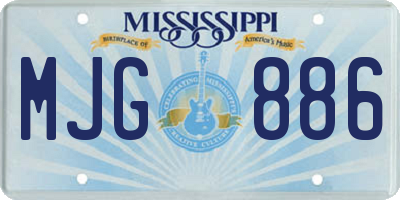 MS license plate MJG886