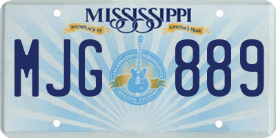 MS license plate MJG889