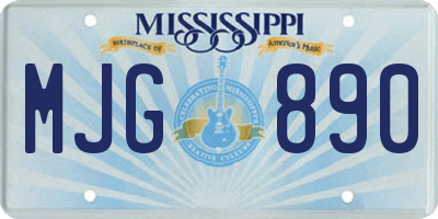 MS license plate MJG890