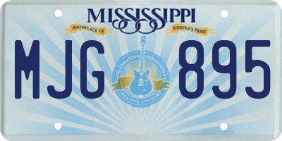 MS license plate MJG895