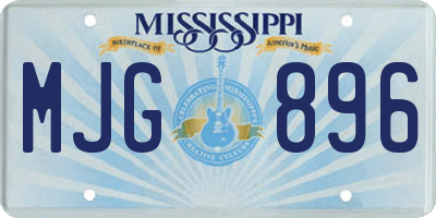 MS license plate MJG896