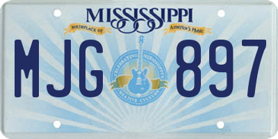 MS license plate MJG897