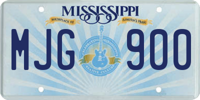MS license plate MJG900