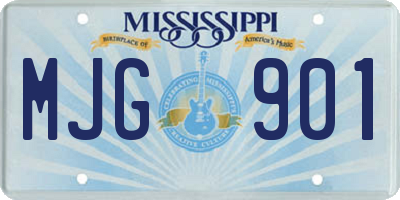 MS license plate MJG901