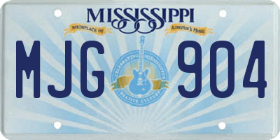 MS license plate MJG904