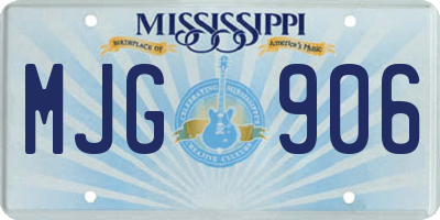 MS license plate MJG906