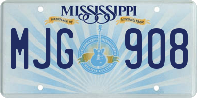 MS license plate MJG908