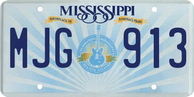 MS license plate MJG913