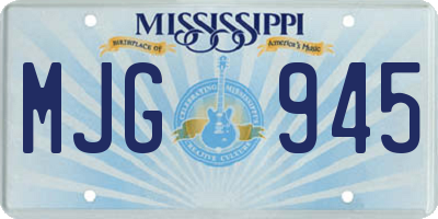 MS license plate MJG945