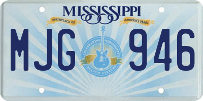MS license plate MJG946