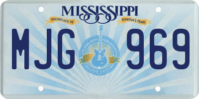 MS license plate MJG969