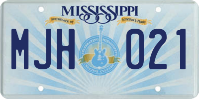 MS license plate MJH021